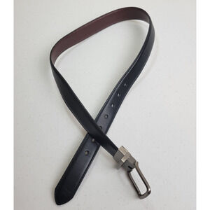 Bulliant Black Leather Business Formal Career Casual Dress Belt Men's Size 32/34